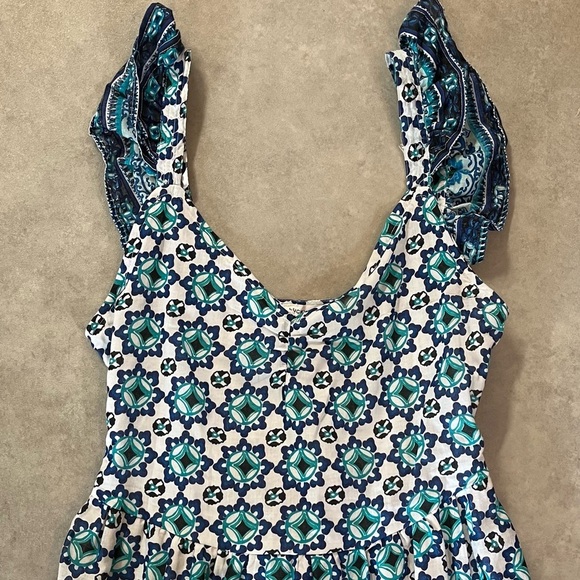 Lucky Brand Blue and Green Patterned Maxi Dress. XL. New without tag - Picture 8 of 15
